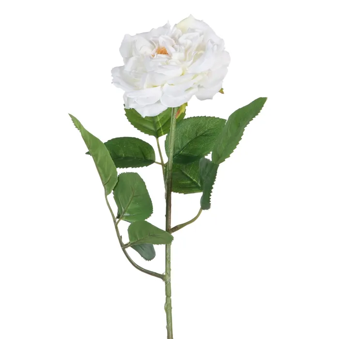FLOR ROSA BLANCA ARTIFICIAL DECORACIÓN 14 X 16 X 43 CM